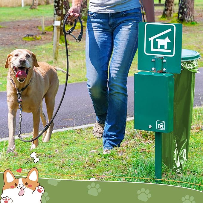 150 Pcs Dog Waste Poop Bags Dog Large Leak Proof Bags 26"x 33" Pet Waste Station Can Liners Heavy Duty Pet Trash Bin Liner for Walking Poop Station Dispensers, 3 Rolls of 50(Green)