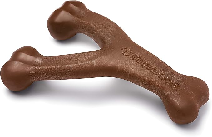 Benebone Fishbone Durable Dog Chew Toy for Aggressive Chewers, Real Fish, Made in USA, Large & Wishbone Durable Dog Chew Toy for Aggressive Chewers, Real Peanut, Made in USA, Large