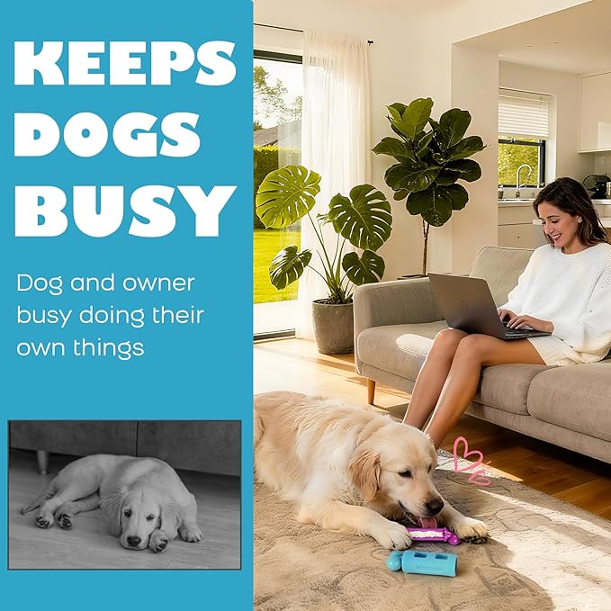 Dog Chew Toys for Aggressive Chewers: Indestructible Dog Toy for Large Dogs to Keep Them Busy & Reduce Boredom, Tough Dog Toys for Medium & Large Breed, Bacon Flavor, Durable Nylon