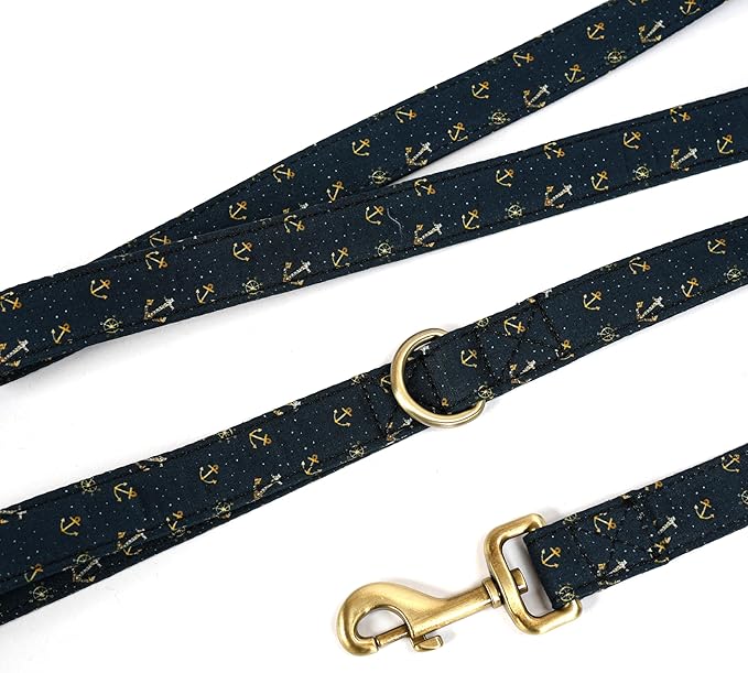 Organic Cotton Dog Leash for Small,Medium and Large Breed,Brass Hardware Pet Leash for Walking,Running and Training 6FT