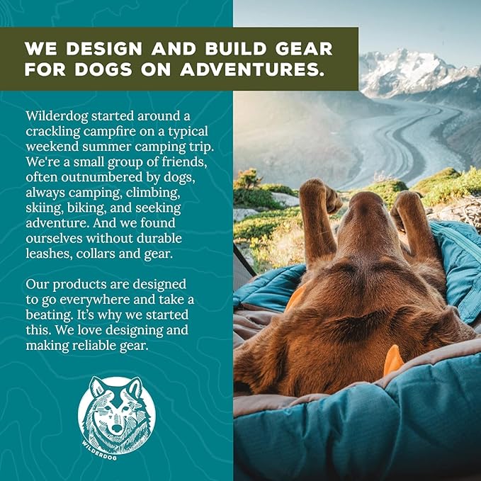 Wilderdog Waterproof Dog Collar - Repels Water & Dirt - Medium 13"-18" - Guava