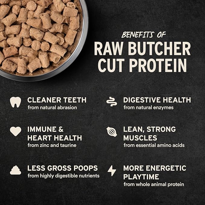 Vital Essentials Freeze Dried Dog Food, Raw Beef Soft Nibs | Complete Meal or Mixer | 98% Beef, Organs & Bone | High Protein, Low Carb, Grain Free, Dry Dog Food | 14 oz