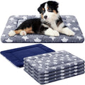 VitalCozy 4 Pcs Dog Crate Pads, Ultra Soft Warm Washable Anti-Slip Kennel Bed Mat for Pets, Reversible, Replaceable, Cozy Cage Liner for Small Medium Large Dogs and Cats(18 x 24 x 1.6 Inch,Blue)