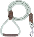 Mile High Life | Premium Leather Dog Leash | Strong Rope Leash | Leather Handle | Zinc Alloy Strong Clasp | Small Medium Large Dogs | 4/5/6 Feet(Green, 60 Inch (Pack of 1))
