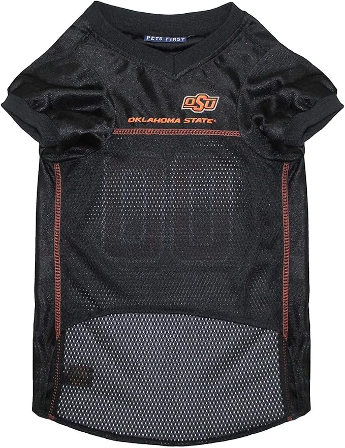 Pets First NCAA College Oklahoma State Cowboys Mesh Jersey for DOGS & CATS, X-Small. Licensed Dog Jersey with your Favorite Football/Basketball College Team