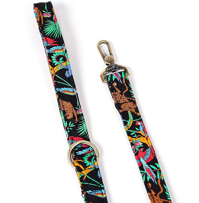 Organic Cotton Dog Leash for Small,Medium and Large Breed,Brass Hardware Pet Leash for Walking,Running and Training 6FT