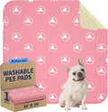 PJYuCien Washable Dog Playpen Mat, 36”x 36” Pink, Leak-Proof Reusable Puppy Pee Pads, Non-Slip Pee Mat for Whelping Pads, Crate, Potty Training, Puppy Playpen (Note: Mat Only, Playpen Not Included)