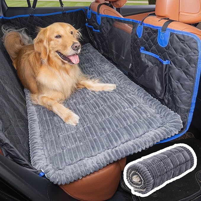 JOYTUTUS Dog Mat Bed for Back Seat Extender, Non-Slip Dog Bed Mat Custom Fit for Backseat Extenders, Pet Couch Cover,Washable Travel Pet Bed Mat for Cars, SUVs, Sedans