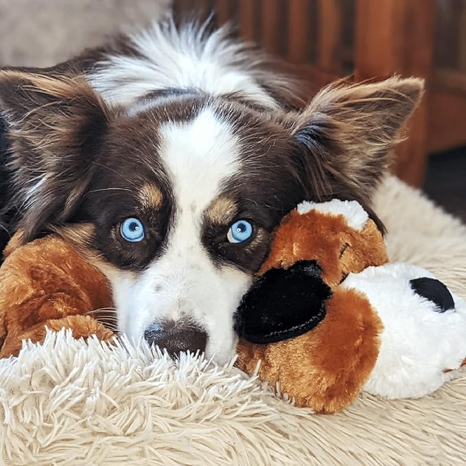 Original Snuggle Puppy Heartbeat Puppy Toy - Heartbeat Puppy for Dogs - Pet Anxiety Relief and Calming Aid - Comfort Dog Toy - Behavioral Training and Sleep Aid Cuddle buddy - Crate Training Essential