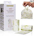 The Gardener’s Daughter Home Compostable Dog Poop Bags - 20 Micron Extra Thick (33% Thicker) - Lavender Scented, 120 Count - TÜV & OK Home Certified - Leak-Proof - Elegant White with Green Ribbon