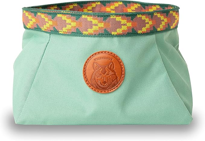 Wilderdog Backpacking Bowl - Holds Food & Water Up to 64oz - Seafoam