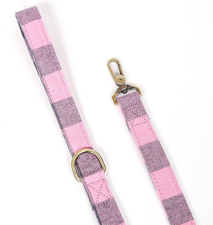 Organic Cotton Dog Leash for Small,Medium and Large Breed,Brass Hardware Pet Leash for Walking,Running and Training 6FT