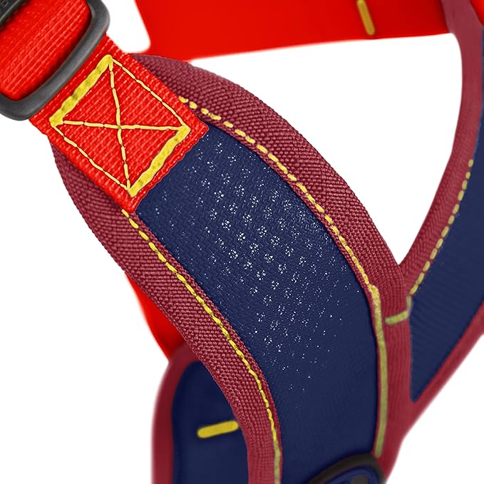 Gooby Comfort X Step in Harness V2 - X-Large, Navy(Red) - No Pull Small Dog Harness with Patented Adjusting Choke-Free X Frame - Perfect on The Go Dog Harness for Medium Dogs No Pull and Small Dogs
