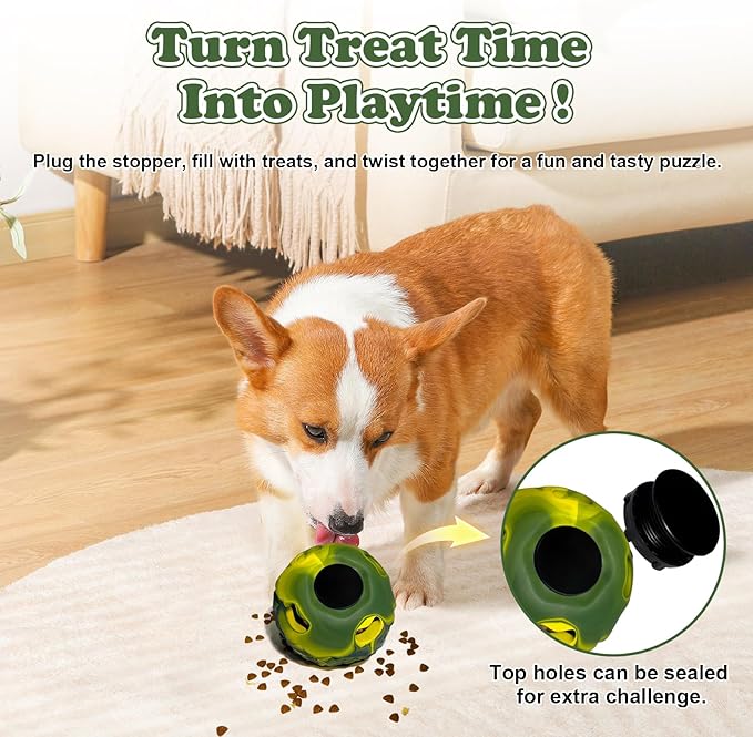 5-in-1 Frozen Dog Enrichment Toys,Interactive Dog Toys with DIY Freezable Fillable Mold,Natural Rubber,Dishwasher Safe（Small）