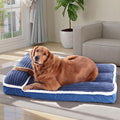 KHONSU PET Dog Bed with Pillow 4in Orthopedic Pad for Large Dogs up to 110 lbs Waterproof Removable Cover Machine Washable for XXL Dogs