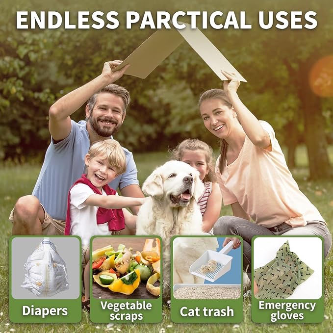Zoyiancy 360 Count Dog Poop Bags Rolls, Leak Proof Waste Bags and Bone-Shaped Dog Poop Bag Refill Rolls, Thick Strong Lavender Scented Trash Bag for Doggie Cat Pet (Green)