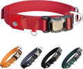 Upgraded Airtag Dog Collar, Adjustable Dog Collar with 450LB Escape-Proof Magnetic Buckle, Soft Anti-Wrinkle, Bite & Stain-Resistant Leather (Crimson Blaze, XL)
