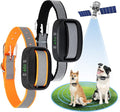 WIEZ GPS Wireless Dog Fence, Electric Dog Fence for Outdoor,Adjustable Warning Strength,Pet Containment System, Suitable for Most of Dogs(2 Collars)