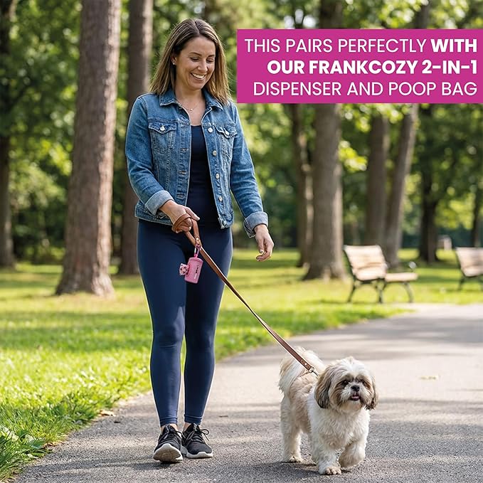 Poop Bags for Dogs with Dispenser and Carabiner, Medium Size - Leak-Proof Waste for Easy and Convenient Clean-Up