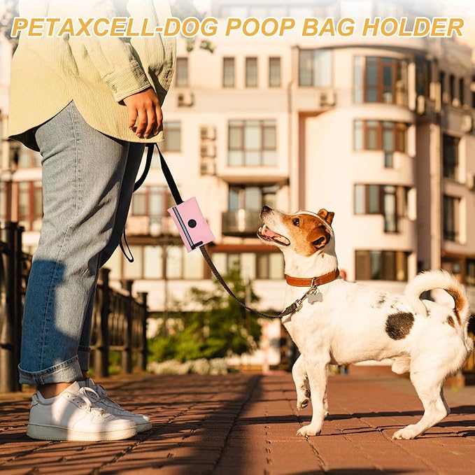 Dog Poop Bag Holder, Pet Waste Bag Dispenser Dog Treat Pouch with Zipper Oxford Cloth Portable Reusable Easy Cleanup(1Pcs, Gray), Intended for Outdoor/Travel/Walking