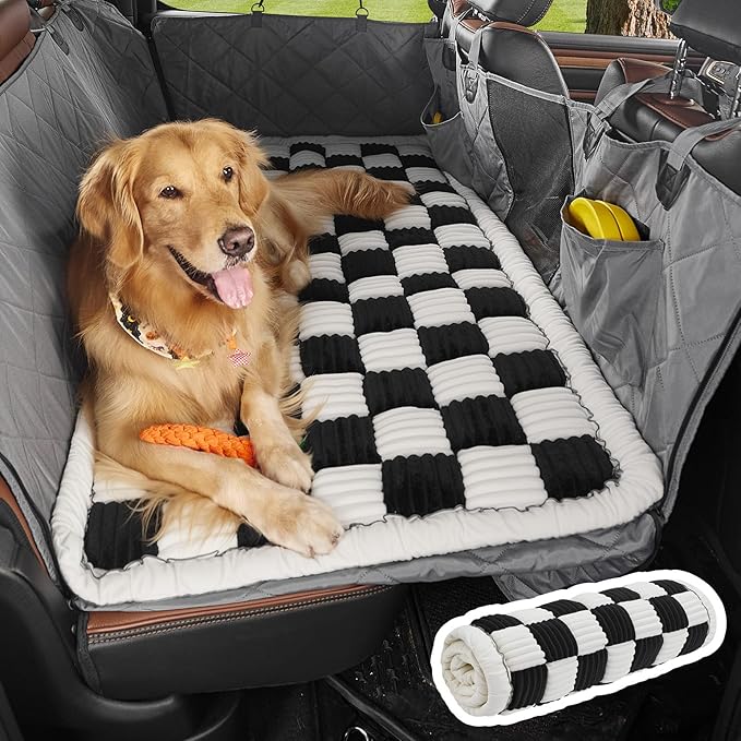 JOYTUTUS Dog Mat Bed for Truck Back Seat Extender, Non-Slip Dog Bed Mat Custom Fit for Backseat Extenders, Pet Couch Cover,Washable Travel Pet Bed Mat for F150/RAM1500/Silverado