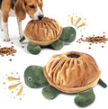 Pet Food Hiding Toys - Interactive Squeaky Snuffle Treat Dispensing Dog Puzzle Toys for Boredom and Stimulating, Durable Turtle Plush Enrichment Pet Supplies for Large Medium Small Breed