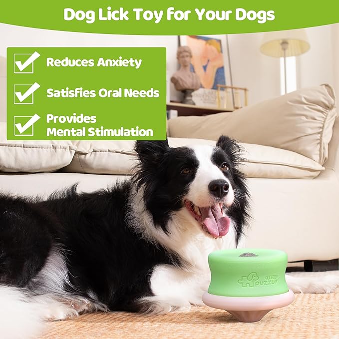 Puzzle Feeder Interactive Dog Enrichment Toy, 4 Freezable Silicone Cups, Slow Feeder Dishwasher Safe, Reduces Anxiety and Mental Stimulation, Pink