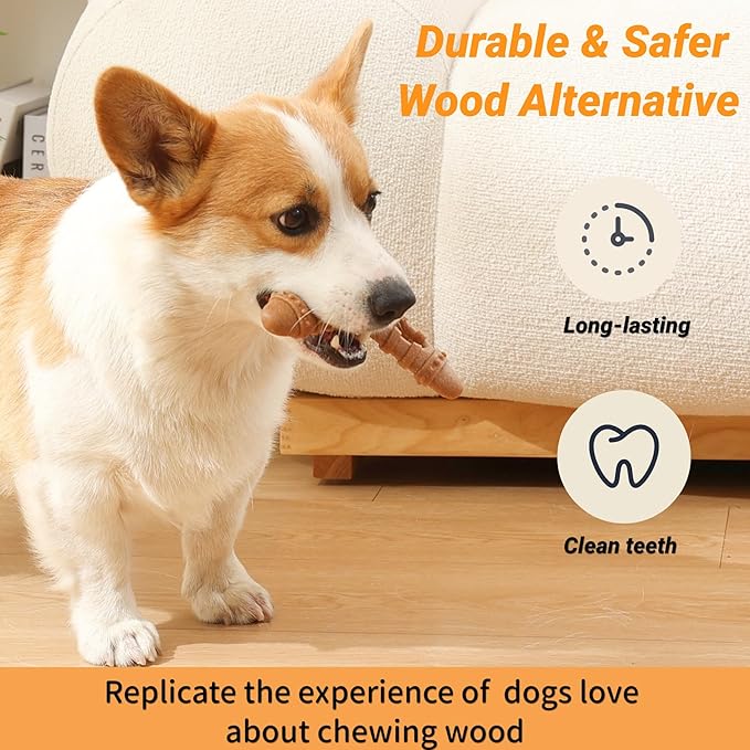Puppy Chew Toys 6 Pack, Indestructible Dog Toy for Small Dogs, Dog Bones for Aggressive Chewers Puppy Teething Toys to Keep Them Busy, 30lbs and Under