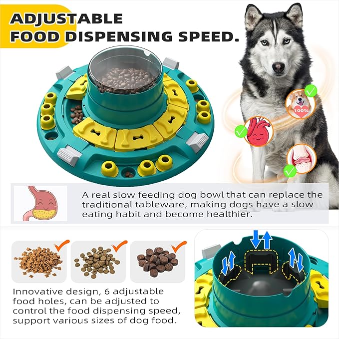 KADTC 4 Levels of Step-by-Step Challenge, U.S. Brand & Design,Extra-Large Size Beginner To Advanced Dog Puzzle Toy For Smart Dogs Treat Puzzles Puppy Food Slow Feeder Mental Stimulation Enrichment Toy