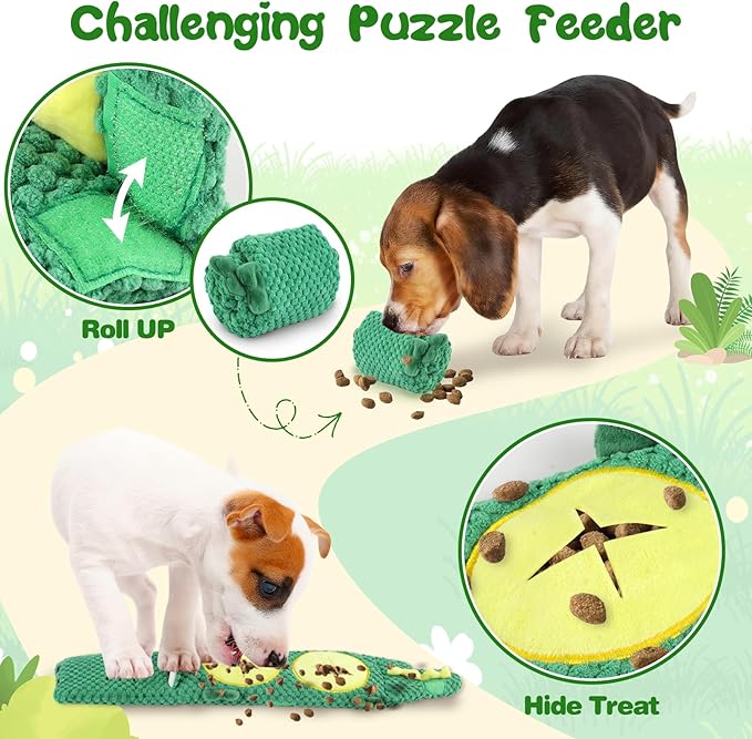 15 Pack Puppy Chew Toys for Teething, No Stuffing Squeaky Dog Toys Interactive Puzzle Toy, Dog Enrichment Toy Bundle with Tough Ropes, Treat Balls for Small Medium Large Dog to Keep Them Busy
