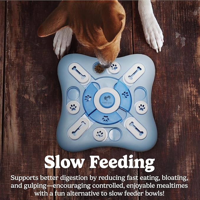 Dog Puzzle Food Feeder | Level 3 IQ Training Toy for Small/Medium/Large Dogs | Mental Enrichment & Aggressive Chewer Gift | Interactive Treat Puzzle -Blue