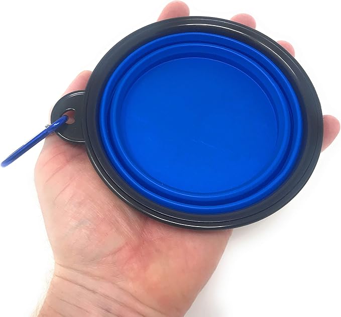 Bulk Pack 6 Collapsible Silicon Travel Dog Water or Food Bowl