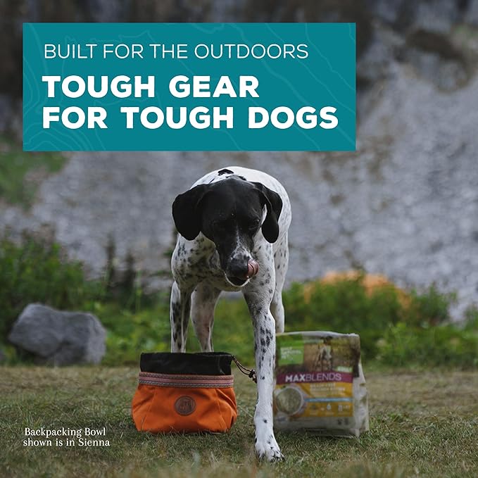 Wilderdog Backpacking Bowl - Holds Food & Water Up to 64oz - Sienna