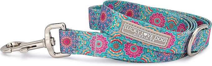 Lucky Love Dog Leash – Soft, Durable, and Comfortable Leash with Vibrant Patterns – Stylish and Long Lasting for Small Male and Female Dogs – Clara, Small