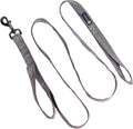 Blue-9 Reflective Dog Leash, Multi-Function 6 Foot Adjustable Lead with Traffic Loop and 3M Reflective Stitching for Obedience, Running, and Agility Training, Made in The USA, Small/Medium, Grey