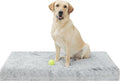 Dog Bed, Dog Crate Pad with Removable Washable Pet Mat Cover, Non-Slip Bottom, Waterproof Orthopedic Dog Beds for Large/Medium/Small Dogs (XL(42''x30''x4''), Grey)