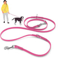 Jelly Pet Multi-Purpose European Style Leash l Made in America l Stronger Than Leather l Waterproof and Easy to Clean (5/8", Hot Pink)
