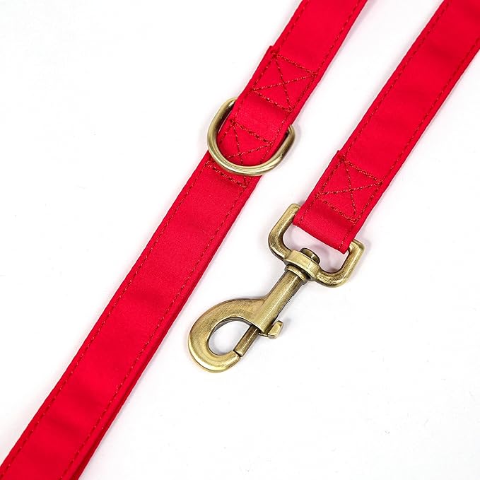 Organic Cotton Dog Leash for Small,Medium and Large Breed,Brass Hardware Pet Leash for Walking,Running and Training 6FT