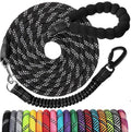 Long Dog Leash 150 FT: Heavy Duty Rope Leashes for Dogs Training with Swivel Lockable Hook Reflective Threads Bungee and Padded Handle - Dog Lead for Large Small Medium Dogs Outside Walking Hiking