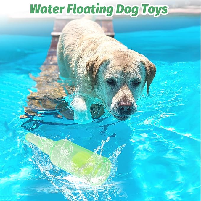 Green Water Bottle Dog Toy,Crunchnplay Bottle Toy for Dogs,Floating Dog Chew Toys,Squeaky Dog Toys for Aggressive Chewers,Dog Toy Water Bottle Cruncher,Interactive Dog Toys for Small Dogs Boredom