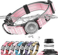 Upgrade Airtag Dog Collar,with IPX8 Waterproof AirTag Holder | Reflective Ultra-Durable | Soft Padded | Lock Buckle | Heavy Duty | Fit Small Medium Large Dogs（Pink1，XL(19"～27")）