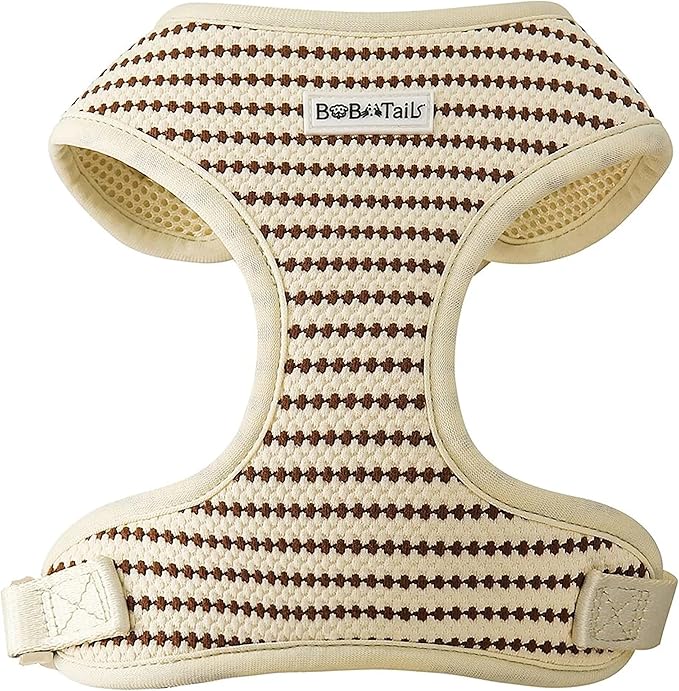 No Pull Dog Vest Harness for Small&Medium Dogs, Side Clip Adjustable Pet Vest, Soft Breathable, Fashion Dog Harnesses for Walking, Running, Shopping (Beige, XXS)