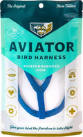 The AVIATOR Pet Bird Harness and Leash: X-Small Blue