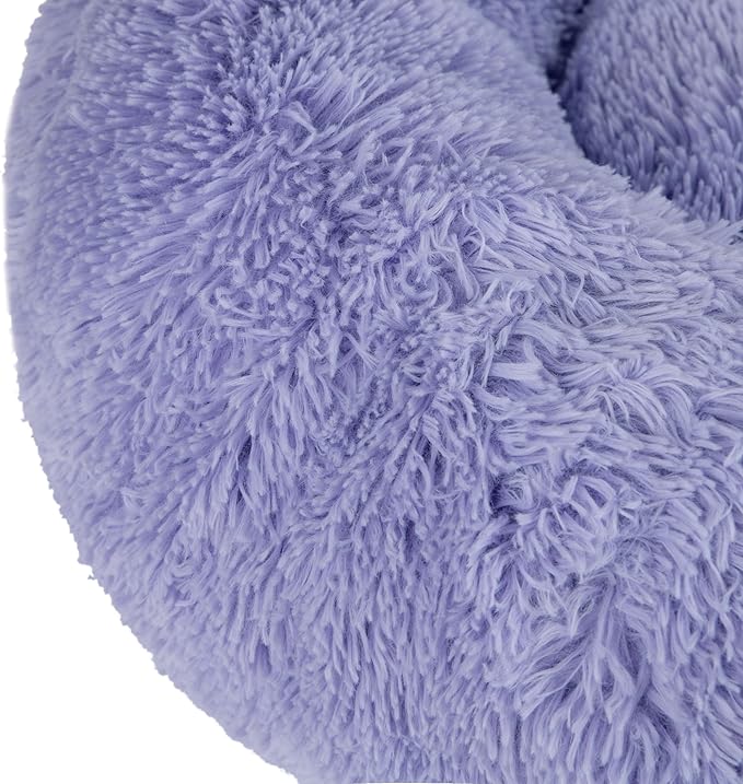 Best Pet Supplies Dog House Bed Crate Mat Tent Indoor Round Soft Plush for Small, Medium, and Large Breeds - Lavender, 30 x 30 x 8