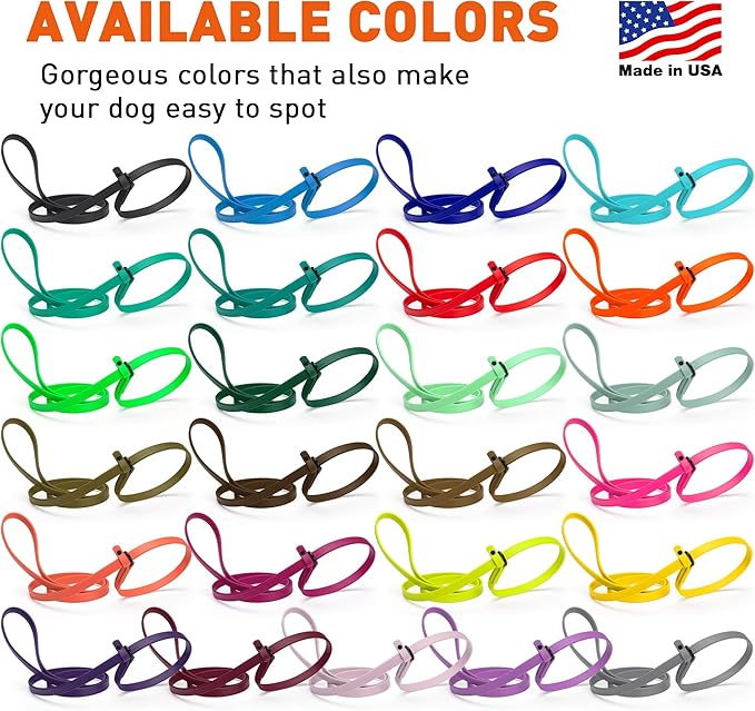 Dogline Biothane Slip Dog Leash - for Small, Medium and Large Dogs - Odor Free Slip Lead, Heavy Duty and Durable Material Kennel Lead - Coyote Brown - 5ft L x 5/8in W