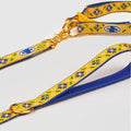 Signature Dog Leash – 63in Durable Double-Sided Jacquard Webbing, Ergonomic 0.8in Grip, Safety-Tested Hardware – Made in Korea (Basic, Peony)