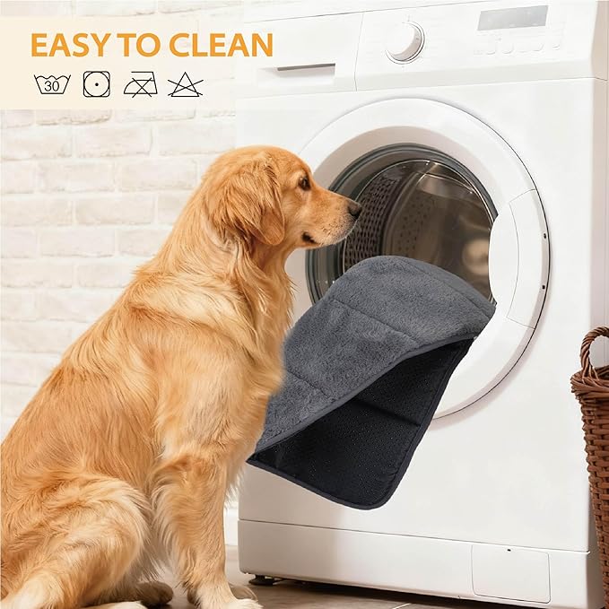 Dog Crate Pad for Medium Dog - 30x20 Memory Foam Dog Bed, Washable & Anti-Slip Dog Bed Mat, Ultra Soft Kennel Pad for Dogs Cozy Sleeping Mat, Khaki