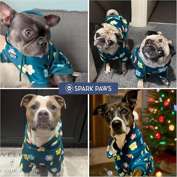 Spark Paws Dog Hoodie – Premium Dog Sweater for Small, Medium, and Large Dogs | Warm Outfits for French Bulldogs, Pitbull, Puppy, Winter Jacket Alternative - Daisy - M