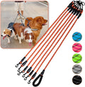 6 Way No Tangle Dog Leash - 360° Swivel Leash for Six Dogs, Reflective Design for Small Medium Large Dogs (Orange, 6 Way)