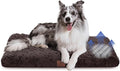American Kennel Club Orthopedic Memory Foam Dog Crate Mat, Egg Crate Foam Cushion, Washable Cover, Non-Slip Base, Eases Joint Pain, Breathable, Durable, 36x23, Brown
